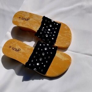 Vintage black with little phox diamond sandles